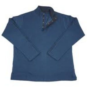 Hathaway Men's Ribbed Knit Sweater Steel Blue NWT